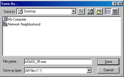 Windows Save file 
	dialog box